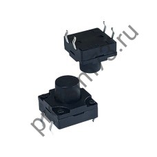 12001-5550 Кнопка тактовая (12*12*10) 4pin, без фиксации, водонепроницаемая