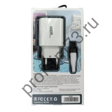 10100-0615 Сетевое зарядное устройство (адаптер) PD 2 гнезда (20W + QS3.0) 5V/3.1A (1USB +кабель Type-C) 1м, XQ65t белый MPM 
