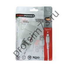 10100-0625 Сетевое зарядное устройство (адаптер) XQ10 (18W -USB Quick Charge 3.0 + кабель Type-C) 1м, белый 