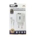 10100-0645 Сетевое зарядное устройство (адаптер) 5V/2.1A  (2USB + кабель Type-C) 1м белый S85t MPM