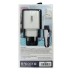 10100-0645 Сетевое зарядное устройство (адаптер) 5V/2.1A  (2USB + кабель Type-C) 1м белый S85t MPM