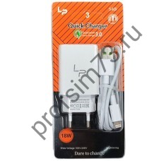 10100-0652 Сетевое зарядное устройство (адаптер) S40i (18W- USB Quick Charge 3.0 + кабель IPhone Lightning) 1м белый