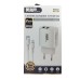 10100-0740 Сетевое зарядное устройство (адаптер) 2 гнезда 5V/2.1A  (2 USB + кабель Micro) 1,2м белый S85 MPM