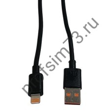 10100-1350 Кабель Lighning (iPhone) RC60, 6А быстрый заряд (1м) черный
