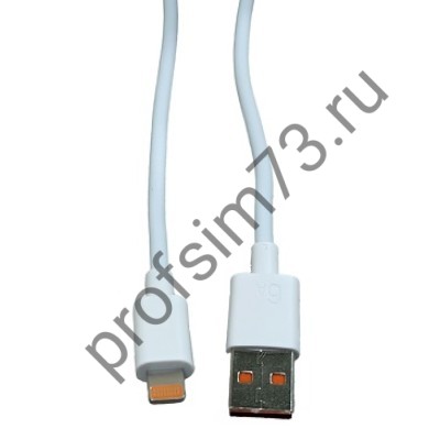 10100-1355 Кабель Lighning (iPhone) RC60, 6А быстрый заряд (1м) белый
