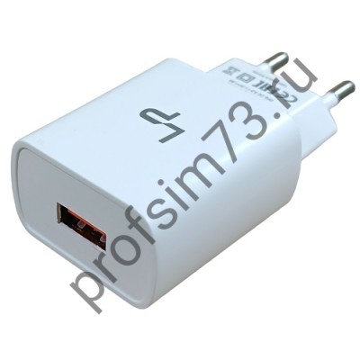 10100-0055 Сетевое З/У с USB разъёмом XQ20  5V/3.1A (1USB) 18W (белый)