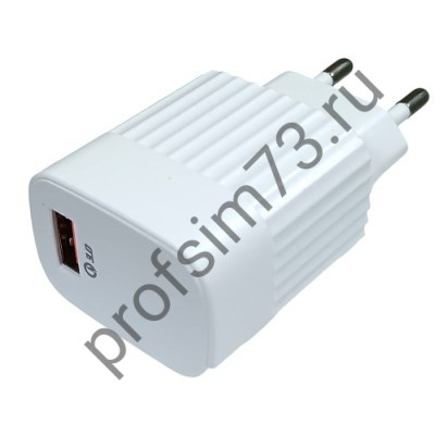 10100-0057 Сетевое З/У XQ25, 5V/3.1A, 18W с 1USB разъемом (белый)