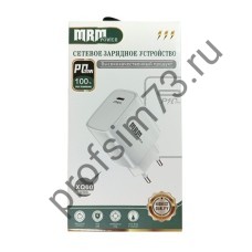 10100-0140 Сетевое З/У PD, 20W с разъёмом Type-C (белый) MPM, XQ60