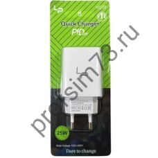 10100-0160 Сетевое З/У с разъемом-Quick Charge 25W (белый) XQ30