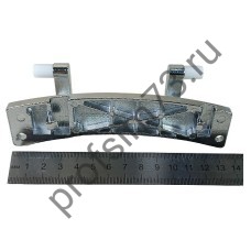 222-0515 Петля люка  Haier 13,6см (матовый хром) 0020101189