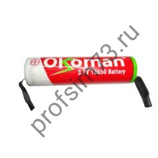 105-0002 Аккумулятор Li-ion 6800mAh 3,7V с контактами, OKOMAN 18650 