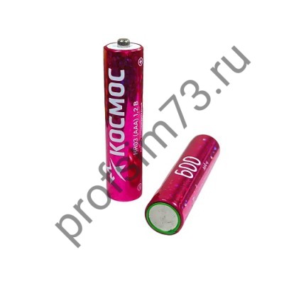 105-0019 Аккумулятор AAA 600mAh, Ni-MH, R03 1,2В (1шт) КОСМОС