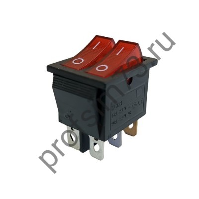 8-8106 Выключатель KCD4-202/N (20A) двойной , 2 положения (6 контактов)