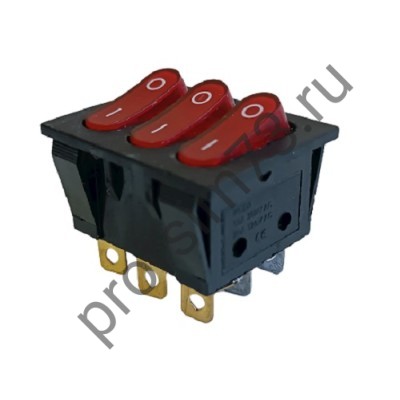 8-8108 Выключатель KCD3 15-20А тройной, 2 положения (9 контактов)