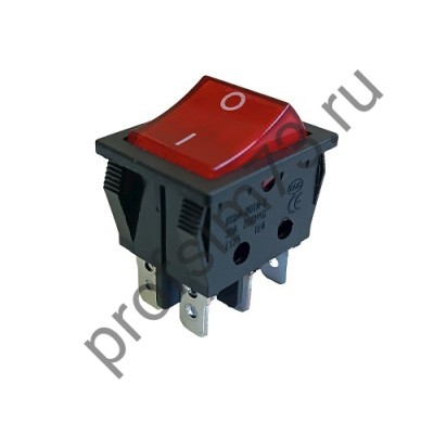 8-8109 Выключатель клавишный KCD4-201N-B (30A) 6 контактов 