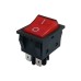 8-8114 Выключатель клавишный KCD4-201N-B  (40A) 250V с подсветкой (4 контакта) 