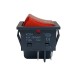 8-8114 Выключатель клавишный KCD4-201N-B  (40A) 250V с подсветкой (4 контакта) 