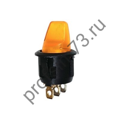 8-8165 Выключатель-тумблер с подсветкой KCD01 /10A (3 контакта)