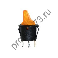 8-8165 Выключатель-тумблер с подсветкой KCD01 /10A (3 контакта)