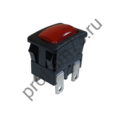 8-8170 Выключатель нажимной PS21-16 (20*15мм) с фиксацией 16A, 250V (4 контакта) 