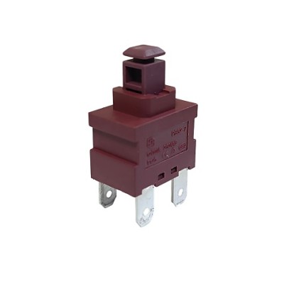 230-0604 Кнопка включения (4 контакта) фиксируемая PBS2-7  12(10)A, 250V, T150 